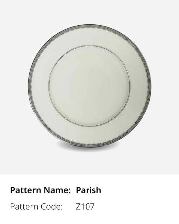 Parish Platinum Bone China Pattern