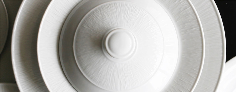 Infini porcelain white ware collection