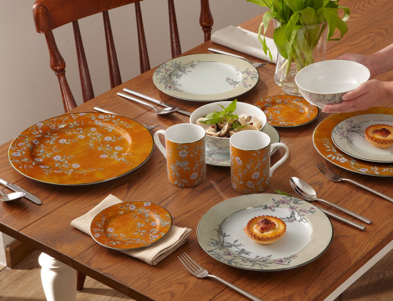 Gracious decorated bone china collection