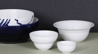 Porcelain and bone china bowls for professional kitchens