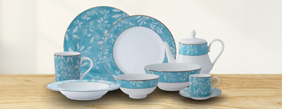 Foliage porcelain tableware collection