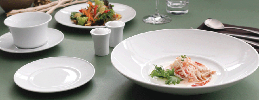 Serenity porcelain white ware collection