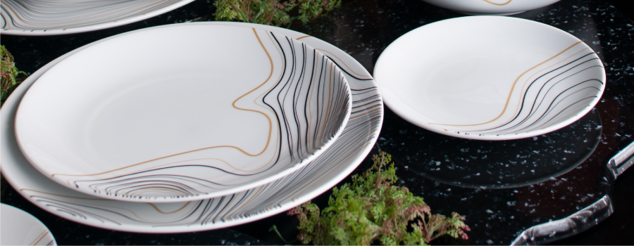 Canyon textured decorative porcelain