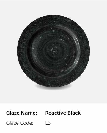 Reactive Black Ceramic Tableware