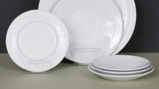 Porcelain plates for hotel and restaurant service