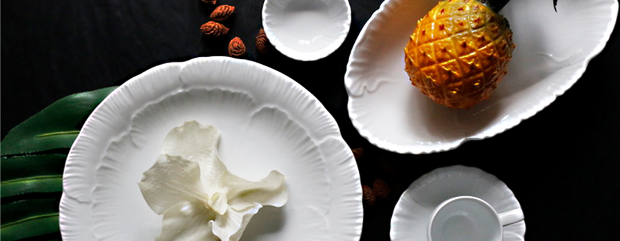Floral Dawn porcelain white ware collection