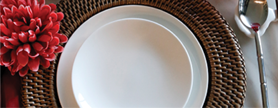 Commercial Bone China Coupe Plate for hotel fine dining
