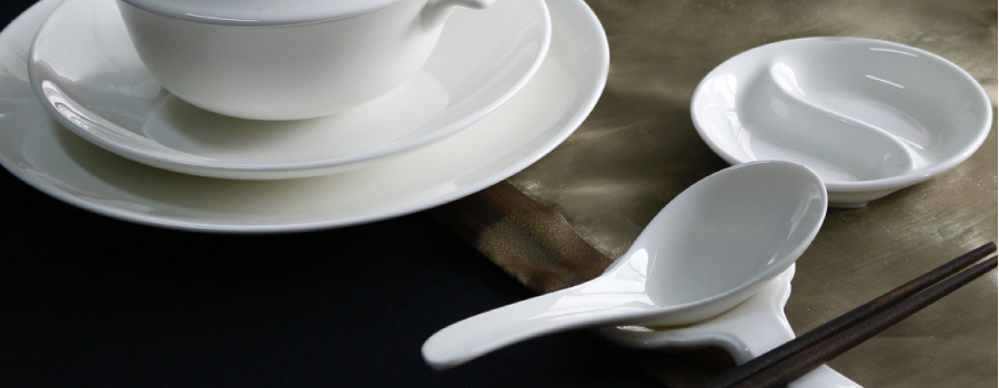 Bone China Tableware Accessories including saucers, creamers, and shakers