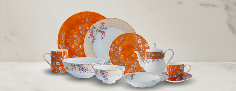 Gracious porcelain dinnerware collection