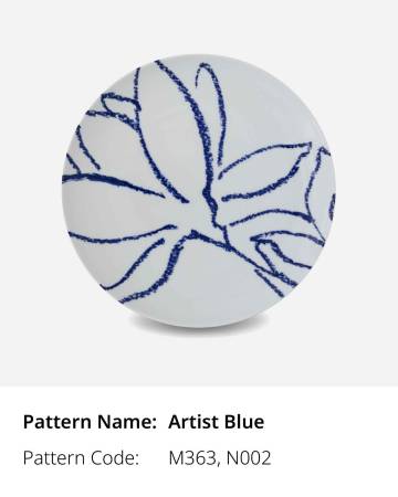 Artist Blue Decorated Porcelain Plate