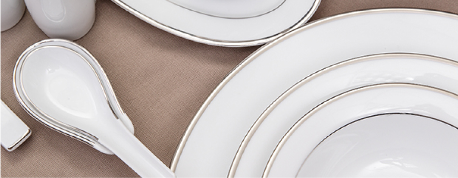 Band of Platinum porcelain dinnerware