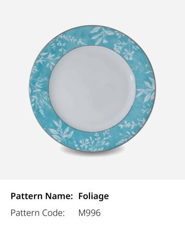 Foliage Microwave Safe Metallic Tableware