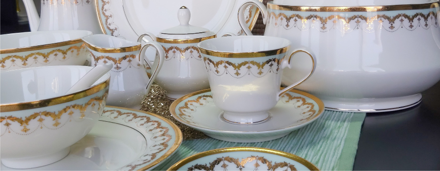 Nancy decorated porcelain plates