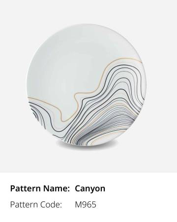 Canyon Pattern Porcelain Hotel Dinnerware