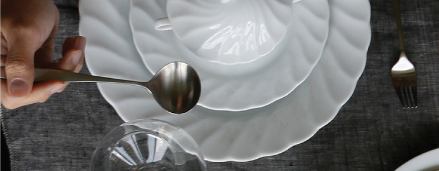 Elegance porcelain white ware collection