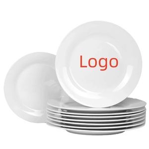 Modern Eco-Friendly Flat Ceramic Porcelain Dinner Plates 10.5 Inch