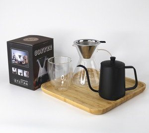 Hand Drip Brewer Coffee Cups Pot Sets Filter Turkish Coffee Maker