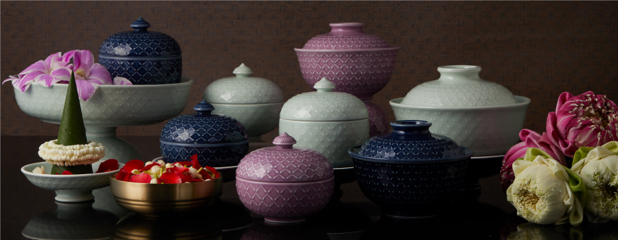 Siam porcelain white ware collection