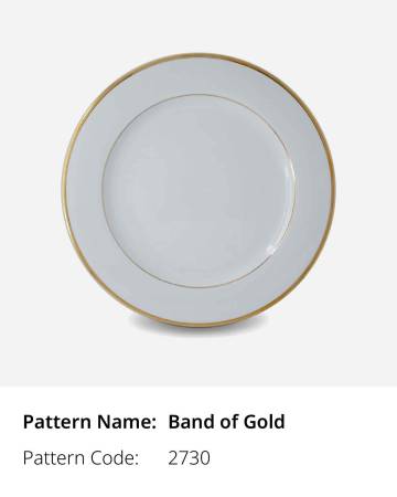 Band of Gold Commercial Porcelain Plate