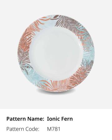 Ionic Fern Botanical Porcelain Plate